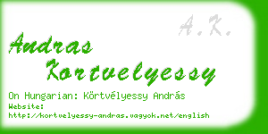 andras kortvelyessy business card