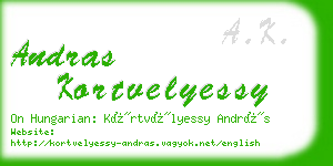 andras kortvelyessy business card